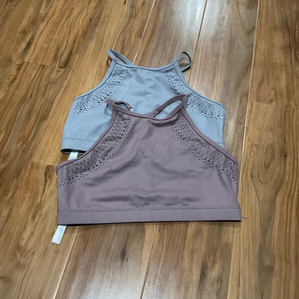 Victoria's Secret Bundle Periwinkle Blue and Mauve Sports Bras